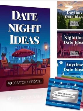Date Night Ideas Scratch Off Cards – 40 Couples Date Ideas – New